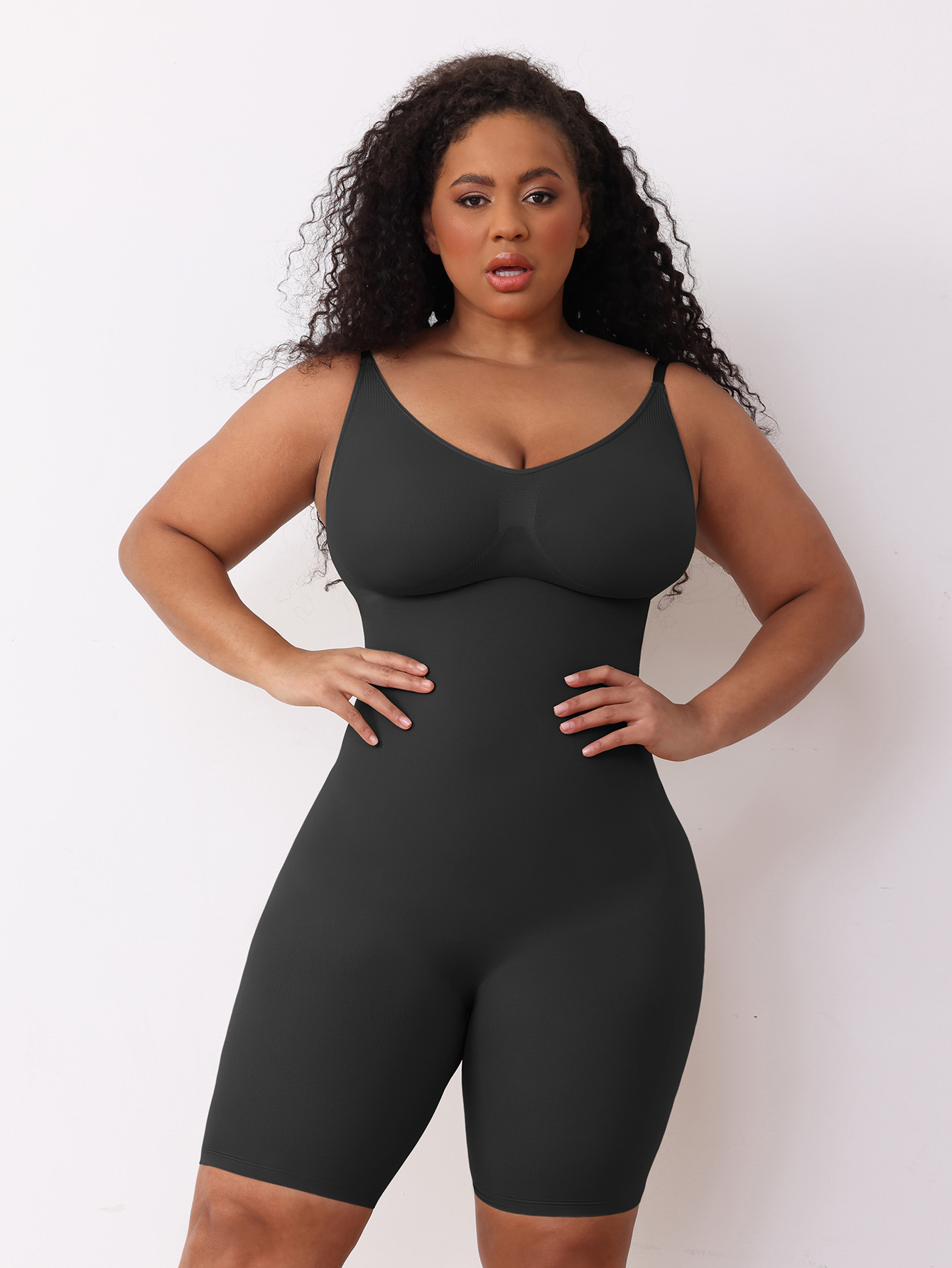 Womens Seamless Shapewear Bodysuit Romper - Full Body Shaper Jumpsuit